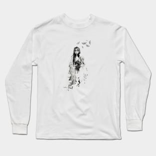 Corpse Bride Emily Butterflies Girl Long Sleeve T-Shirt